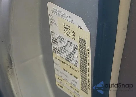 1996 Nissan Altima Xe/Gxe/Se/Gle z USA, uszkodzony, nr VIN 1N4BU31D5TC138562